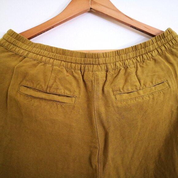 J. Jill Beachcomber Pull Up Pants Linen Blend Tie Waist Gilded Coin Comfy Sz SP - Picture 5 of 6